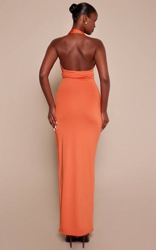 Robe Longue Drapée À Corsage Bustier Plongeant | Taille 42 - PrettyLittleThing - Modalova