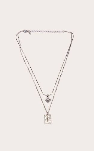 Silver Collier Double Chaîne Tarot - PrettyLittleThing - Modalova