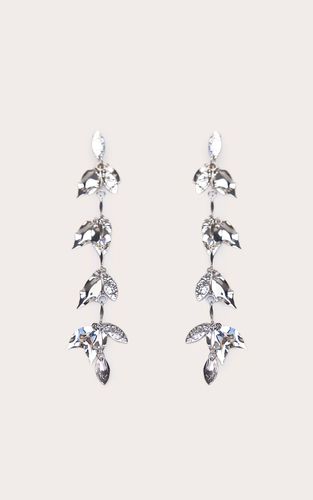 Silver Boucles D'oreilles Drapées Feuille Dorée - PrettyLittleThing - Modalova