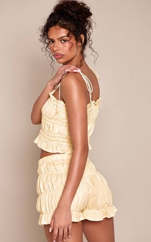 Yellow Ensemble Haut Froncé En Coton | Taille 42 - PrettyLittleThing - Modalova