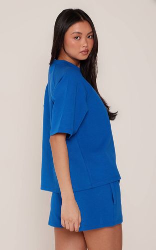 Cobalt Tee-shirt Boxy En Jersey Interlock Brodé | Taille XS - PrettyLittleThing - Modalova