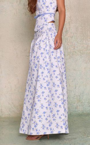 Baby Blue Jupe Midaxi En Coton Imprimé Fleuri Ensemble Coordonné | Taille 32 - PrettyLittleThing - Modalova