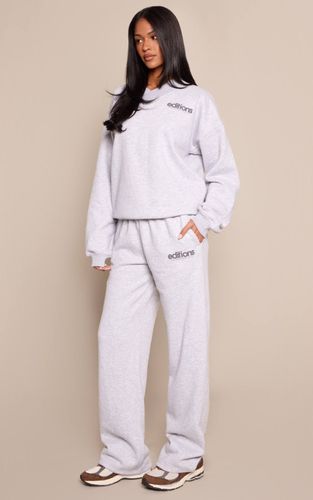 Grey Marl Jogging Droit Imprimé Éditions Tall | Taille XS - PrettyLittleThing - Modalova