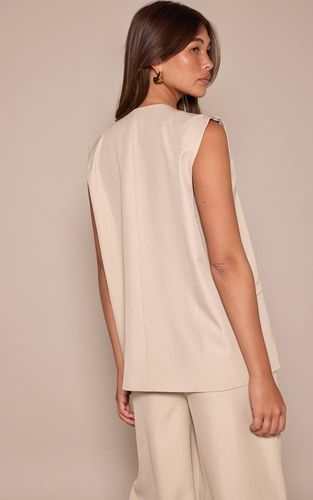Almond Ensemble Coordonné Gilet Sans Col Tissé Surdimensionné À Épaulettes | Taille 32 - PrettyLittleThing - Modalova