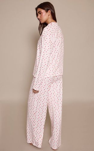 Red Ensemble De Pyjama Imprimé À Manches Longues Avec Boutonnage | Taille XS - PrettyLittleThing - Modalova