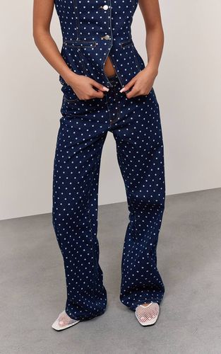 Jean Droit À Pois | Taille 42 - PrettyLittleThing - Modalova