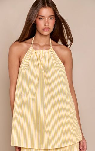 Yellow Haut Col Licou À Rayures Ensemble Coordonné | Taille 42 - PrettyLittleThing - Modalova