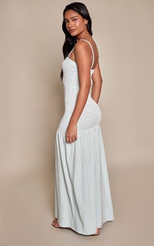 Baby Blue Robe Longue Rayée À Bretelles Avec Taille Basse | Taille 42 - PrettyLittleThing - Modalova