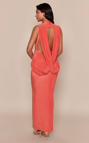 Robe Maxi Moulante À Double Couche Avec Détail Drapé | Taille 42 - PrettyLittleThing - Modalova