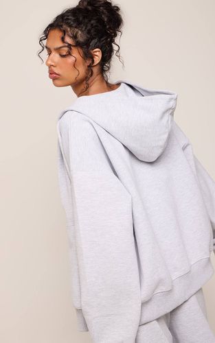 Grey Marl Sweat À Casynthétiqueche Zippé Double Fermeture En Jersey Interlock | Taille XS - PrettyLittleThing - Modalova