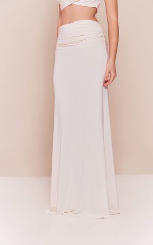 Almond Jupe Longue Coordonnée En Jersey Soyeux Avec Taille Froncée | Taille 42 - PrettyLittleThing - Modalova