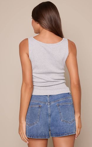 Grey Marl Débardeur Côtelé Épais À Encolure Arrondie | Taille 44 - PrettyLittleThing - Modalova