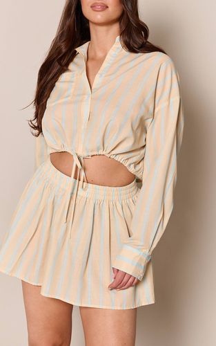 Yellow Jupe Mini Plissée À Rayures Multicolores Shape - Ensemble Coordonné | Taille 42 - PrettyLittleThing - Modalova