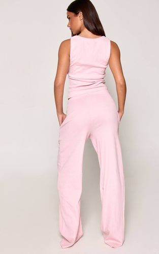 Baby Pink Pantalon De Pyjama Côtelé À Taille Cordon | Taille Medium - PrettyLittleThing - Modalova