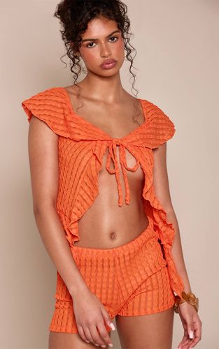 Ensemble Short Taille Basse Texturé | Taille 42 - PrettyLittleThing - Modalova