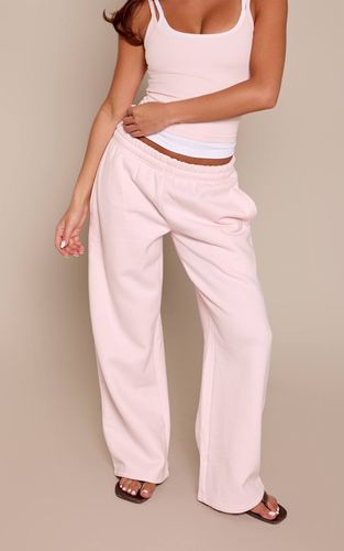 Baby Pink Pantalon De Jogging Petite À Taille Cordon Et Jambe Droite | Taille Large - PrettyLittleThing - Modalova