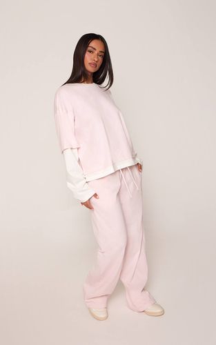 Baby Pink Pantalon Large Taille Coulissée Petite | Taille XS - PrettyLittleThing - Modalova