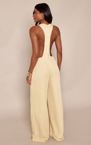 Yellow Combinaison Dos En Mousseline Avec Détails | Taille 42 - PrettyLittleThing - Modalova