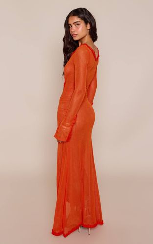 Robe Longue Moulante En Maille Texturée À Manches Longues Et Découpes | Taille 42 - PrettyLittleThing - Modalova