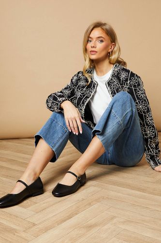 Ballerines Belle en Cuir Véritable Mary Jane à Bout Carré | Taille 7 - Oasis - Modalova