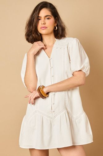 Robe Courte À Bordure En Dentelle | Taille 46 - Oasis - Modalova
