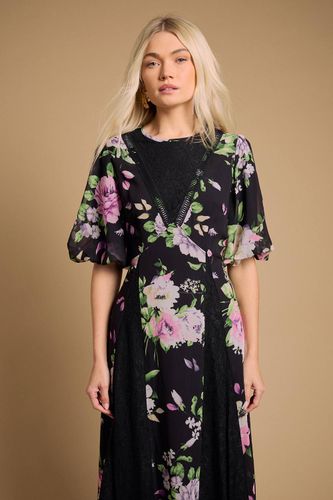 Robe Mi-longue Évasée en Dentelle | Taille 46 - Oasis - Modalova
