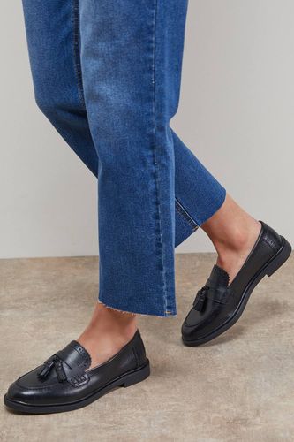 Mocassins Bunny en Cuir Véritable avec Détails Richelieu et Pompons | Taille 37 - Oasis - Modalova