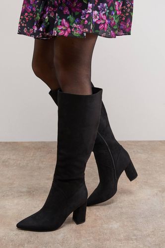 Bottes Jemima en synthétique à Talon Bloc Haut et Bout Pointu Hauteur Genou | Taille 41 - Oasis - Modalova