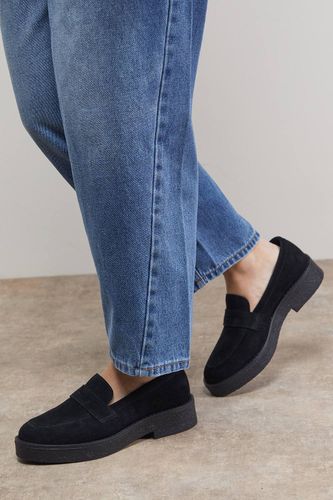 Mocassins Penny Décontractés à Semelle Épaisse en Daim Beurre | Taille 41 - Oasis - Modalova
