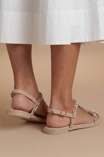 Sandales Plates À Bride En T Mayla En Synthétique Ornée | Taille 36 - Oasis - Modalova