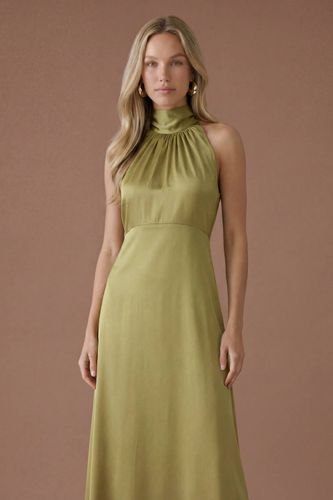 Robe De Demoiselle D'honneur Longue Dos Nu En Satin | Taille 46 - Oasis - Modalova