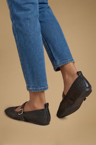 Ballerines Mary Jane Plates Sally À Détail Tissé Avec Boucle | Taille 41 - Oasis - Modalova