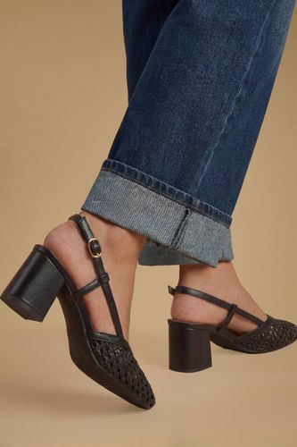 Escarpins À Bride Arrière Katelynn En Synthétiquecuir Tressé À Talon Bloc | Taille 41 - Oasis - Modalova
