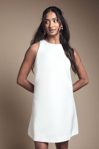 Robe de Mariée Courte en Satin Structurée avec Nœud | Taille 46 - Coast - Modalova