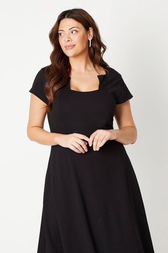 Robe Midi Grande Taille Ponte à Encolure Carrée | Taille 54 - Coast - Modalova