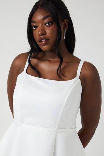 Robe de Mariée Grande Taille en Satin Structuré à Jupe Ample | Taille 54 - Coast - Modalova