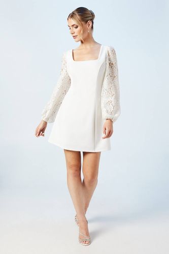 Robe de Mariée Courte à Manches Longues en Dentelle Pailletée | Taille 42 - Coast - Modalova