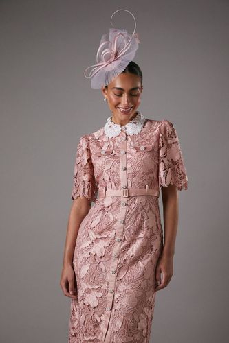 Robe Chemise en Dentelle Couleur Contrastée | Taille 40 - Coast - Modalova