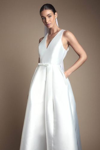 Robe de Mariée Maxi Honoured à Décolleté Plongeant et Nœud à la Taille Avec Poches | Taille 46 - Coast - Modalova