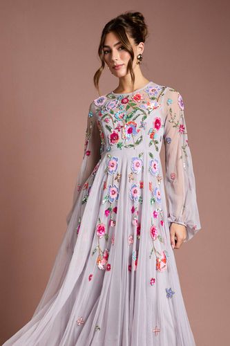 Robe Maxi en Mousseline Ornée | Taille 40 - Coast - Modalova