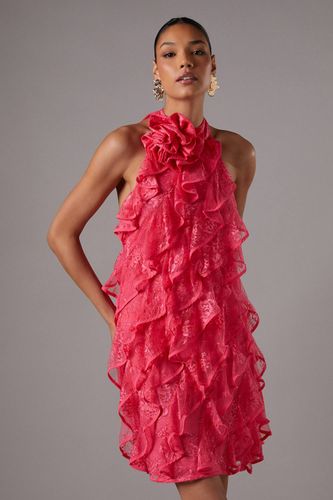 Robe Mini à Volants en Dentelle | Taille 46 - Coast - Modalova