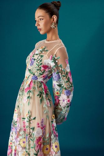 Robe Maxi Brodée à Manches Longues Muse | Taille 42 - Coast - Modalova