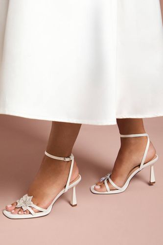 Sandales de Mariée Taleesa à Talon Haut et Plateforme en Satin avec Détail Corsage Diamanté - Coupe Large | Taille 36 - Coast - Modalova