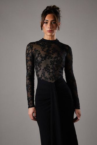Robe Longue En Dentelle Avec Mélange De Dentelles | Taille 40 - Coast - Modalova