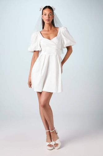 Robe Mini à Manches Bouffantes et Jupe Évasée avec Dos Noué | Taille 44 - Coast - Modalova