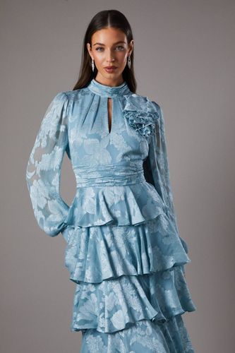 Robe Mi-Longue Étagée en Jacquard | Taille 42 - Coast - Modalova