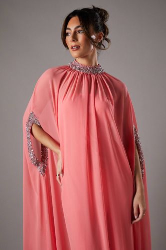 Robe Longue à Sequins Style Cape en Mousseline | Taille 40 - Coast - Modalova