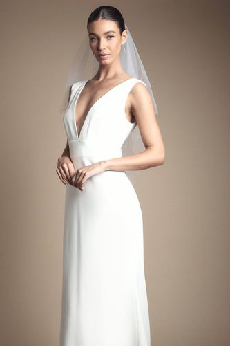 Robe de Mariée Honoured Premium en Crêpe à Décolleté Plongeant et Queue de Poisson | Taille 46 - Coast - Modalova