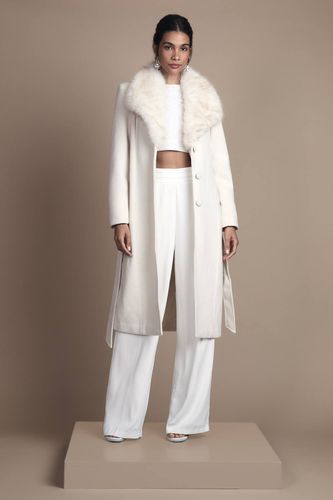Manteau Mi-Long Ceinturé d'Occasion avec Col en synthétique | Taille 46 - Coast - Modalova