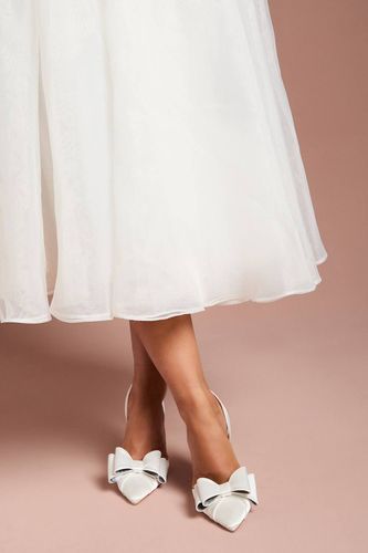 Escarpins de Mariée Tamara à Bride Arrière et Nœud en Satin - Coupe Large | Taille 41 - Coast - Modalova